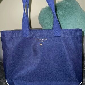 Bath & Body Works Navy Blue Canvas Tote Bag